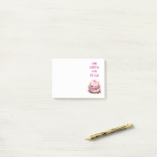 Zoete cake ontwerp post-it® notes (Op bureau)