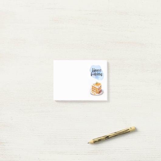 Zoete cake ontwerp post-it® notes (Op bureau)