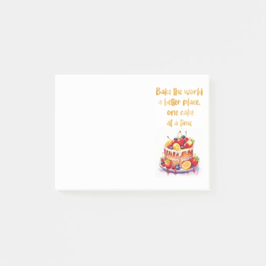 Zoete cake ontwerp post-it® notes (Voorkant)