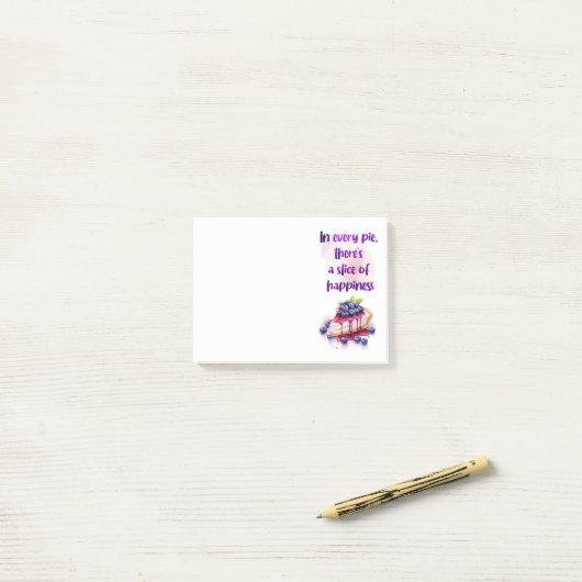 Zoete cake ontwerp  post-it® notes (Op bureau)
