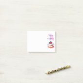 Zoete cake ontwerp post-it® notes (Op bureau)