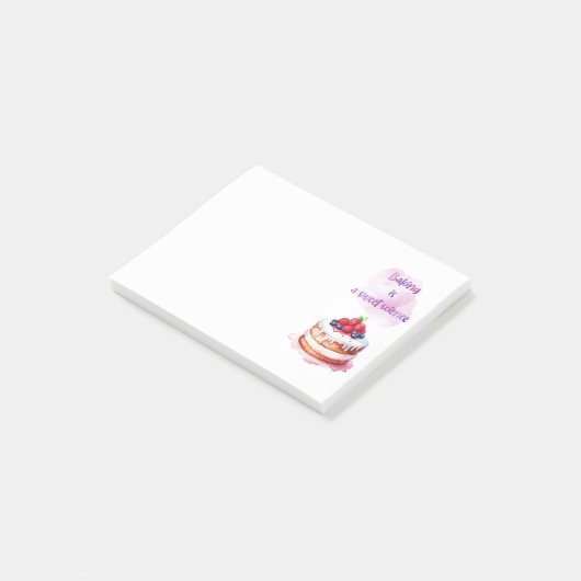 Zoete cake ontwerp post-it® notes (Schuin)