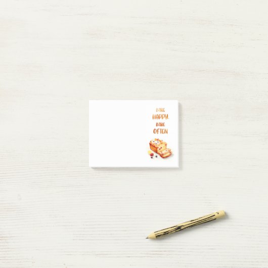 Zoete cake ontwerp post-it® notes (Op bureau)