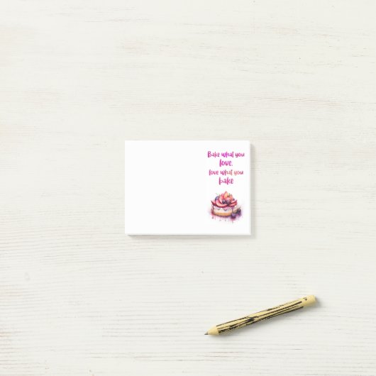 Zoete cake ontwerp post-it® notes (Op bureau)
