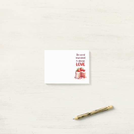 Zoete cake ontwerp post-it® notes (Op bureau)