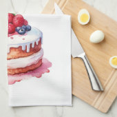 Zoete cake ontwerp theedoek (Quarter Fold)