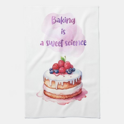Zoete cake ontwerp theedoek (Verticaal)