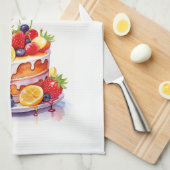 Zoete cake ontwerp theedoek (Quarter Fold)