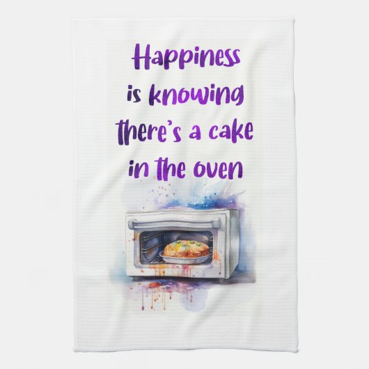 Zoete cake ontwerp theedoek (Verticaal)