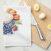 Zoete cake ontwerp theedoek (Quarter Fold)