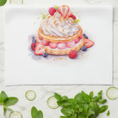 Zoete cake ontwerp theedoek (Gevouwen)
