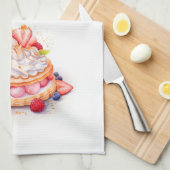 Zoete cake ontwerp theedoek (Quarter Fold)