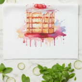 Zoete cake ontwerp theedoek (Gevouwen)