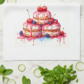 Zoete cake ontwerp theedoek (Gevouwen)