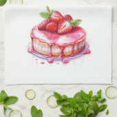 Zoete cake ontwerp theedoek (Gevouwen)