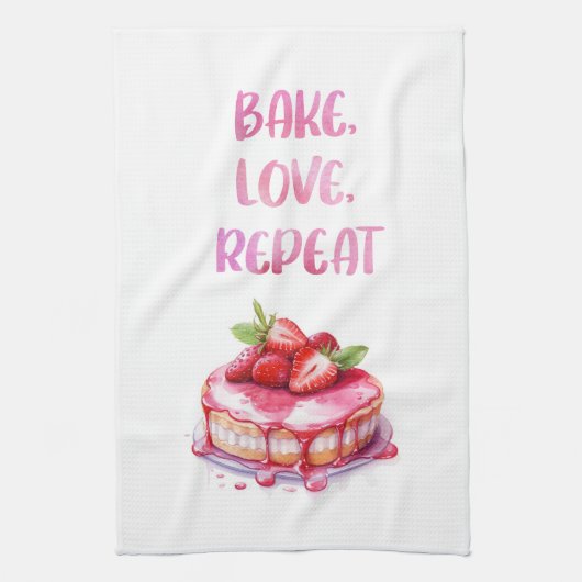 Zoete cake ontwerp theedoek (Verticaal)
