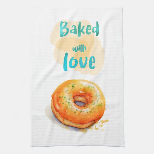 Zoete cake ontwerp theedoek (Verticaal)