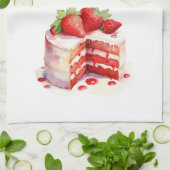 Zoete cake ontwerp theedoek (Gevouwen)
