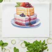 Zoete cake ontwerp theedoek (Gevouwen)
