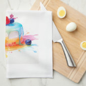 Zoete cake ontwerp theedoek (Quarter Fold)