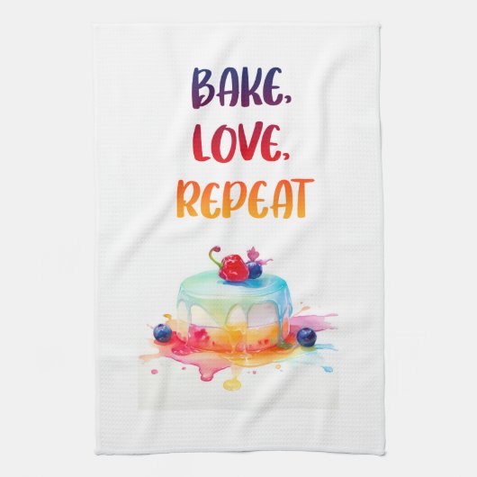 Zoete cake ontwerp theedoek (Verticaal)