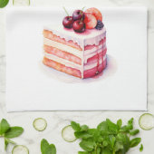 Zoete cake ontwerp theedoek (Gevouwen)