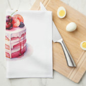 Zoete cake ontwerp theedoek (Quarter Fold)