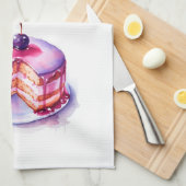Zoete cake ontwerp theedoek (Quarter Fold)