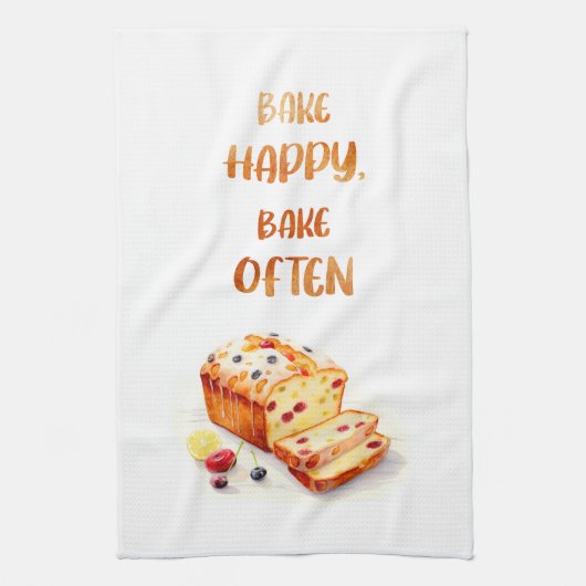 Zoete cake ontwerp theedoek (Verticaal)
