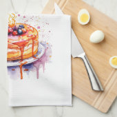 Zoete cake ontwerp theedoek (Quarter Fold)