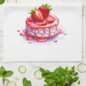 Zoete cake ontwerp theedoek (Gevouwen)