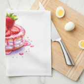 Zoete cake ontwerp theedoek (Quarter Fold)