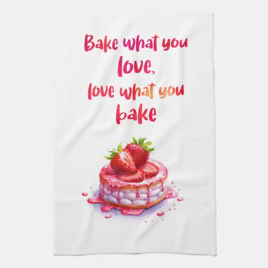 Zoete cake ontwerp theedoek (Verticaal)