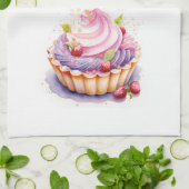 Zoete cake ontwerp theedoek (Gevouwen)