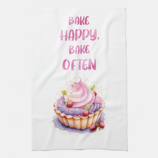 Zoete cake ontwerp theedoek (Verticaal)