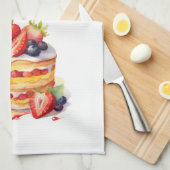 Zoete cake ontwerp theedoek (Quarter Fold)
