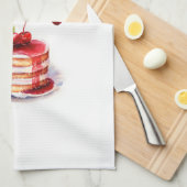Zoete cake ontwerp theedoek (Quarter Fold)