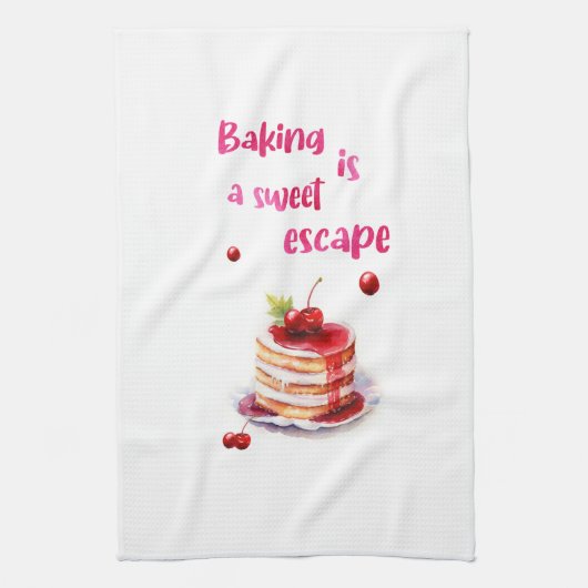 Zoete cake ontwerp theedoek (Verticaal)