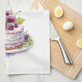 Zoete cake ontwerp theedoek (Quarter Fold)