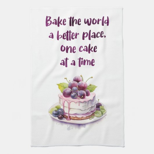 Zoete cake ontwerp theedoek (Verticaal)