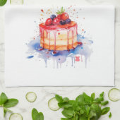 Zoete cake ontwerp theedoek (Gevouwen)
