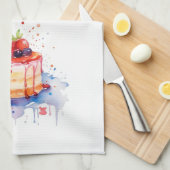 Zoete cake ontwerp theedoek (Quarter Fold)