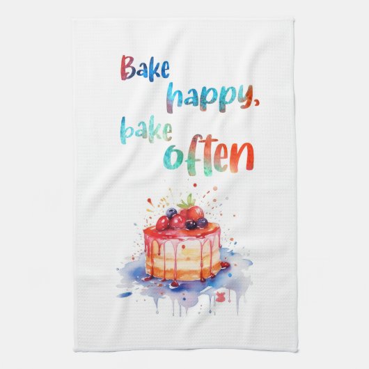 Zoete cake ontwerp theedoek (Verticaal)