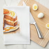 Zoete cake ontwerp theedoek (Quarter Fold)