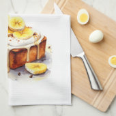 Zoete cake ontwerp theedoek (Quarter Fold)