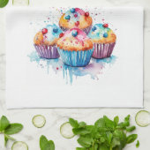 Zoete cake ontwerp theedoek (Gevouwen)