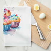 Zoete cake ontwerp theedoek (Quarter Fold)
