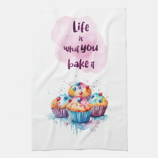 Zoete cake ontwerp theedoek (Verticaal)