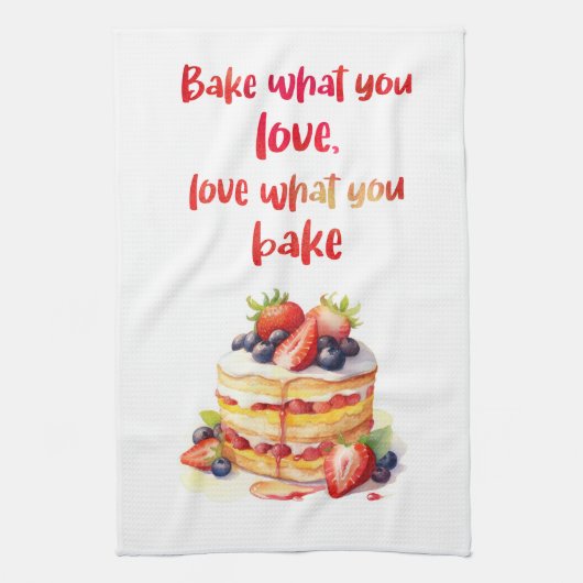 Zoete cake ontwerp theedoek (Verticaal)