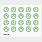 Zoete Cake Pop Valentijnsdag Roze Ronde Sticker (Vel)